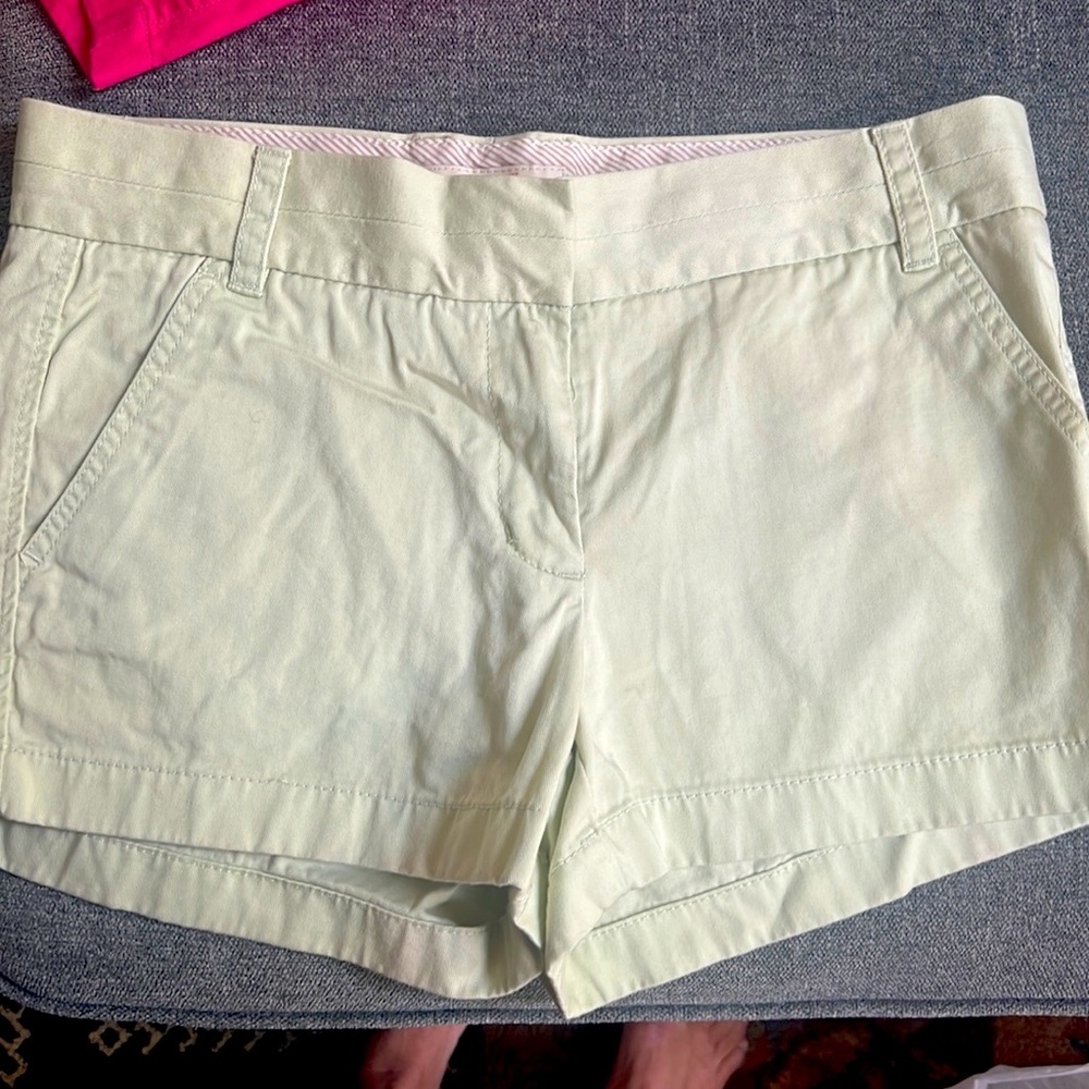 J Crew new light green 3 inch shorts